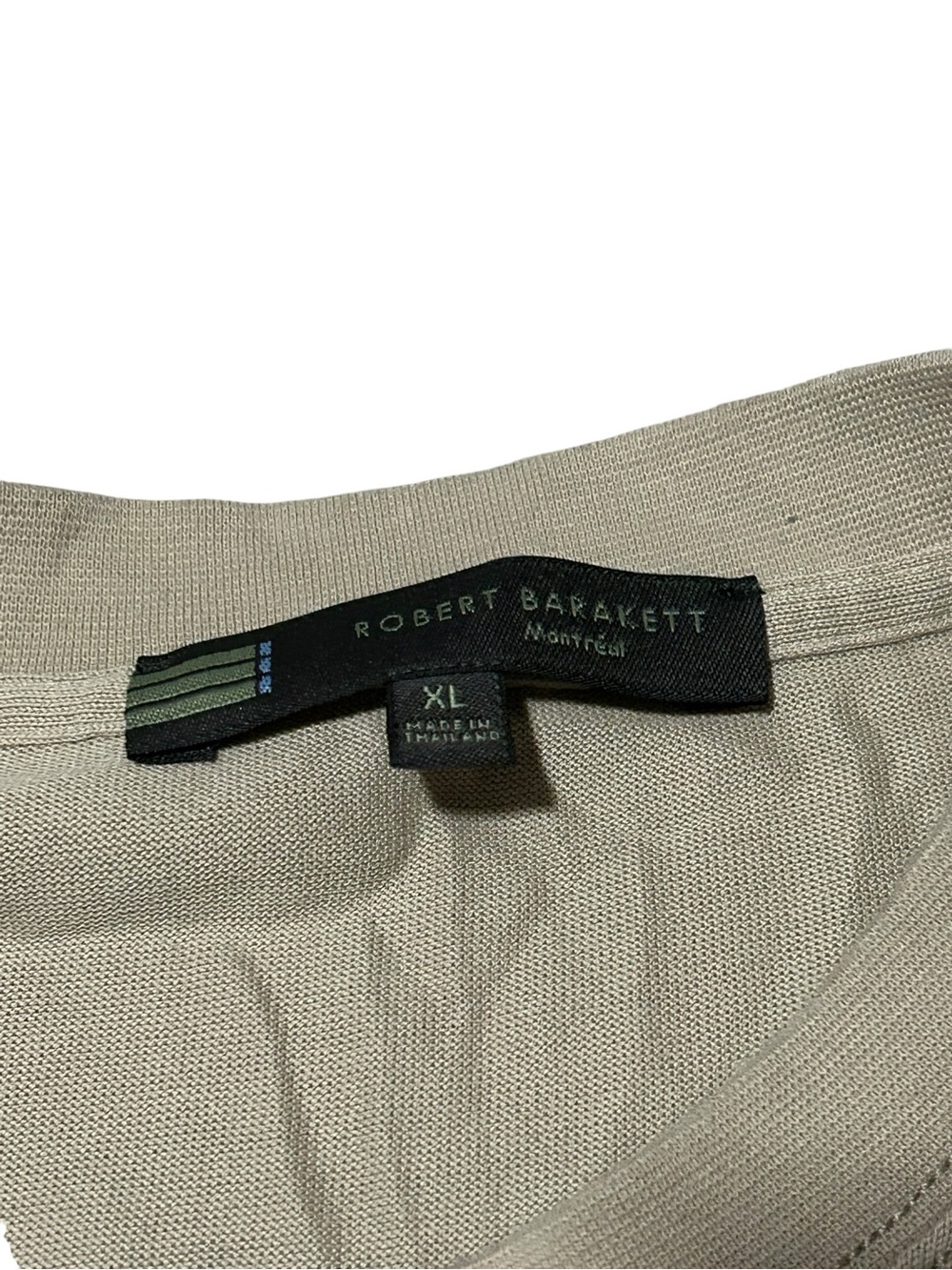 Robert Barakett Long Sleeve Crew Neck Beige Tan Shirt - Picture 4 of 6